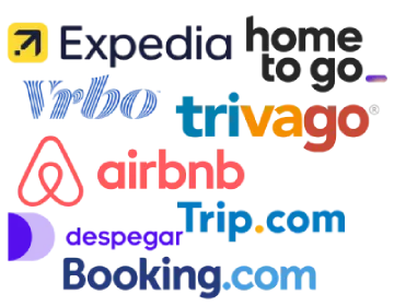 Expedia, Trivago, Airbnb, Despegar, Booking